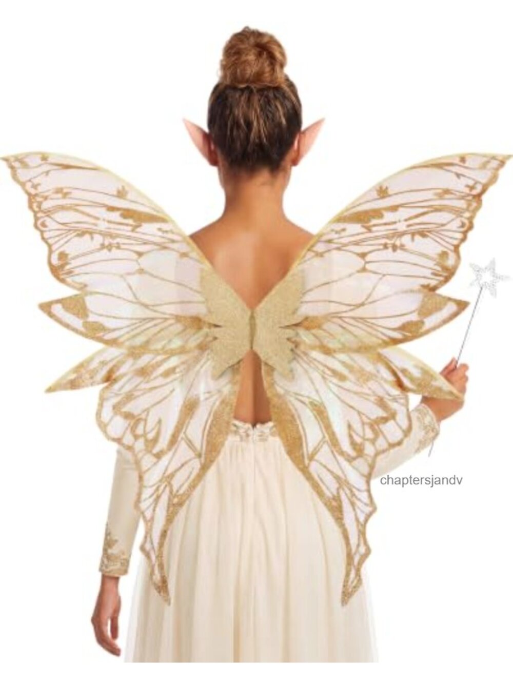 Fairy Wings Cosplay Set Organza Butterfly Wings Lace Gloves Costume